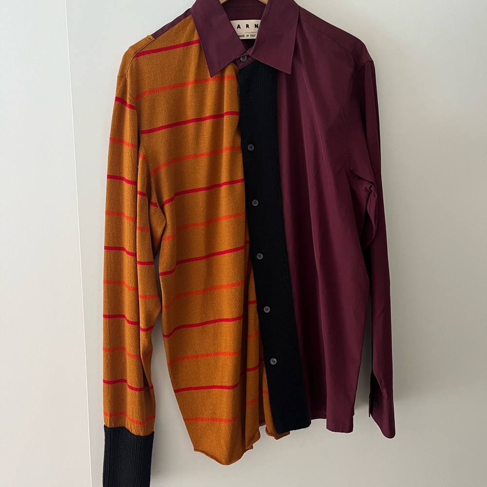 Unique Marin dress shirt. Brand new with tags, size S-M.